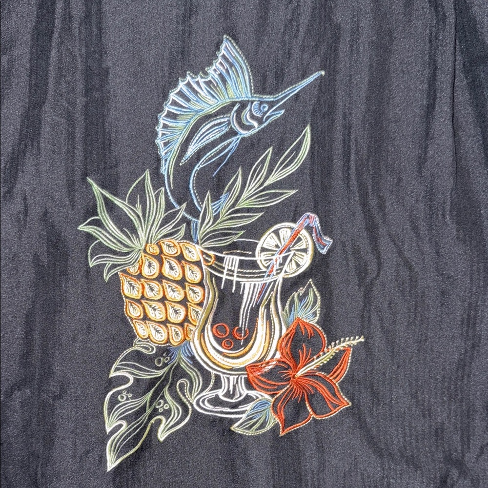 Weekenders Black Casual Button-Down Shirt with Marlin‎ Embroidery - Picture 5 of 5